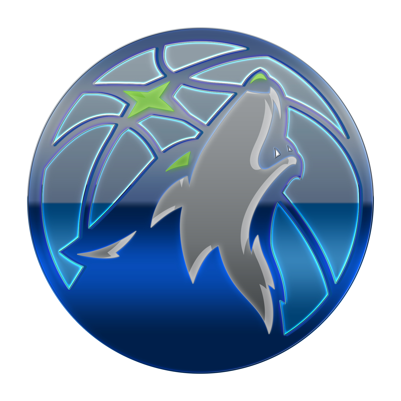 Minnesota Timberwolves Crystal Logo iron on paper